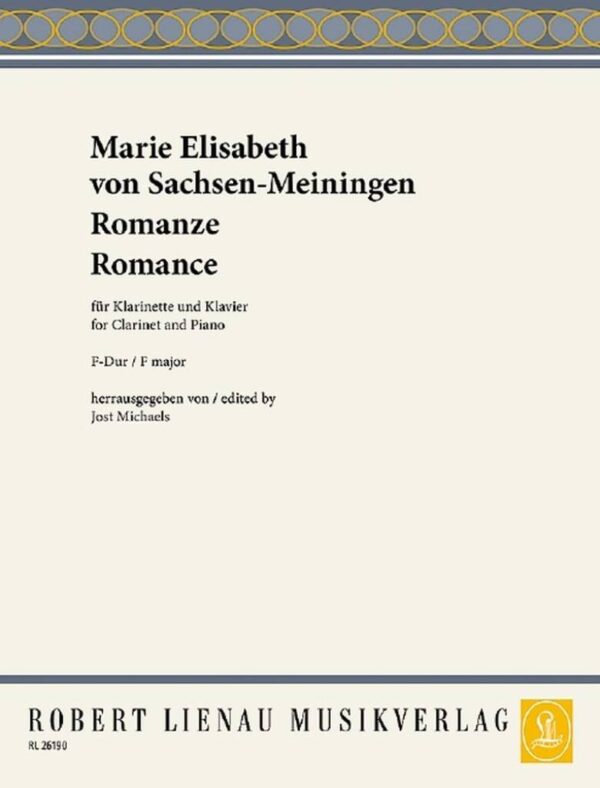Romanze F-Dur for clarinet and piano (Marie-Elisabeth von Sachsen-Meiningen)