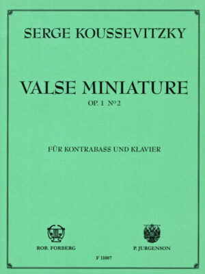 Valse Miniature Op. 1 No. 2 for Double Bass and Piano - Koussevitzky