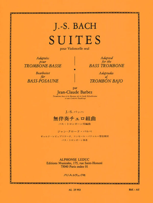 Suites pour violoncelle seul adaptée pour Trombone