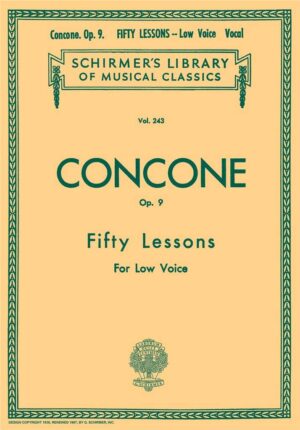 50 Lessons for Low Voice Op. 9 - Joseph Concone